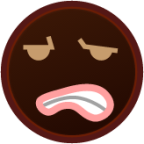 grimacing (black) emoji