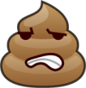 grimacing (poop) emoji