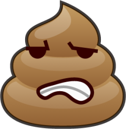 grimacing (poop) emoji