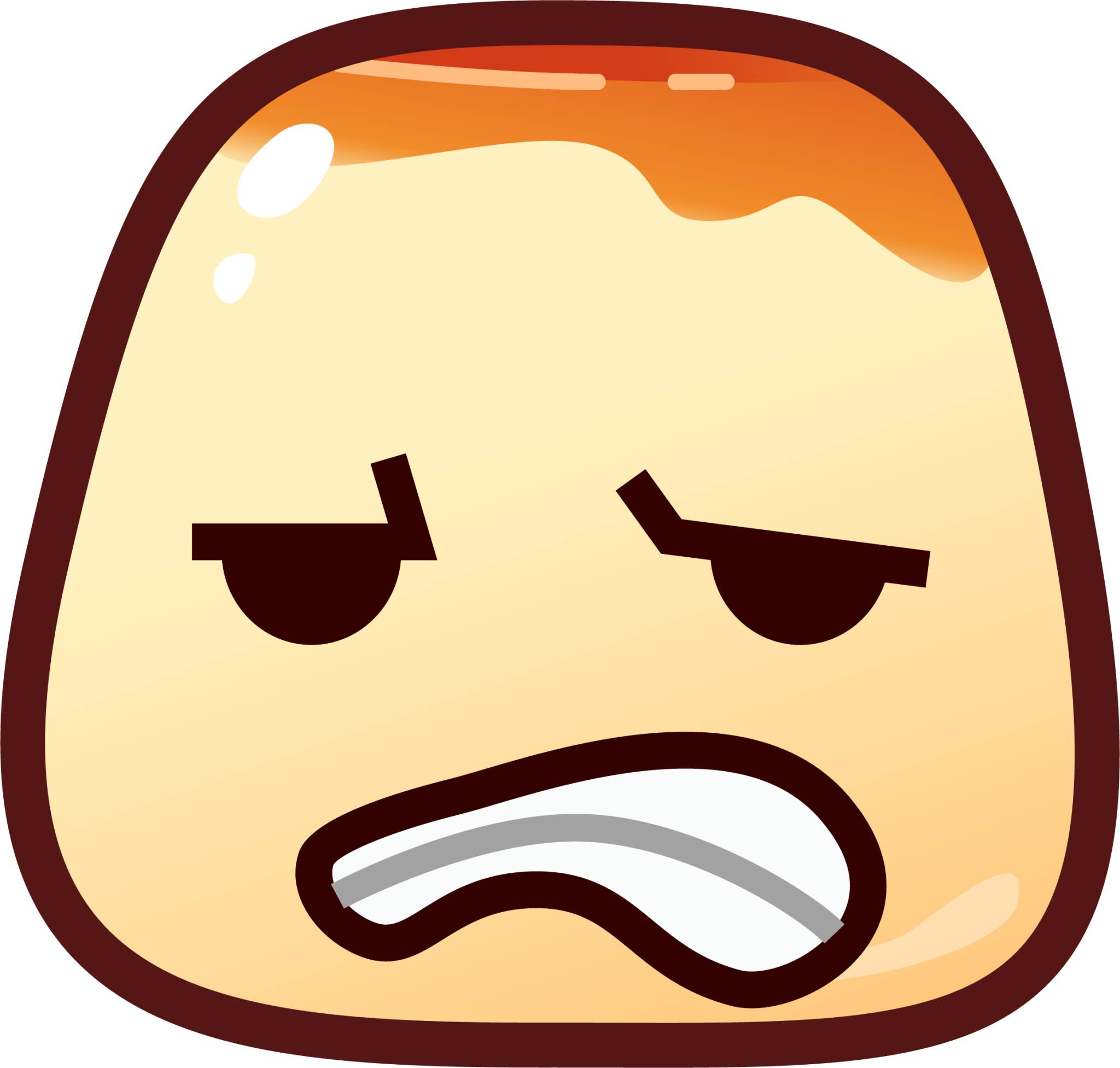 grimacing (pudding) emoji