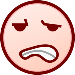 grimacing (white) emoji