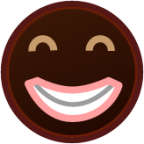 grin (black) emoji