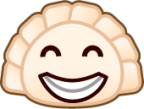 grin (dumpling) emoji