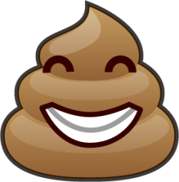 grin (poop) emoji