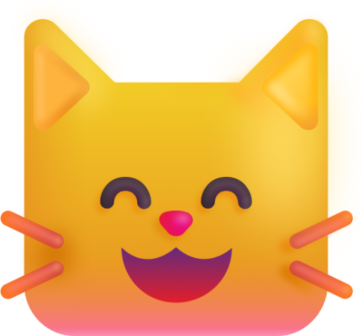 grinning cat with smiling eyes emoji