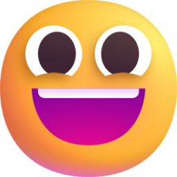grinning face with big eyes emoji