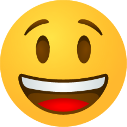 Grinning face with big eyes emoji emoji