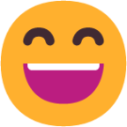 grinning face with smiling eyes emoji