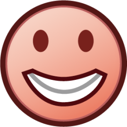 grinning (plain) emoji