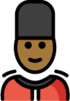 guard: medium-dark skin tone emoji