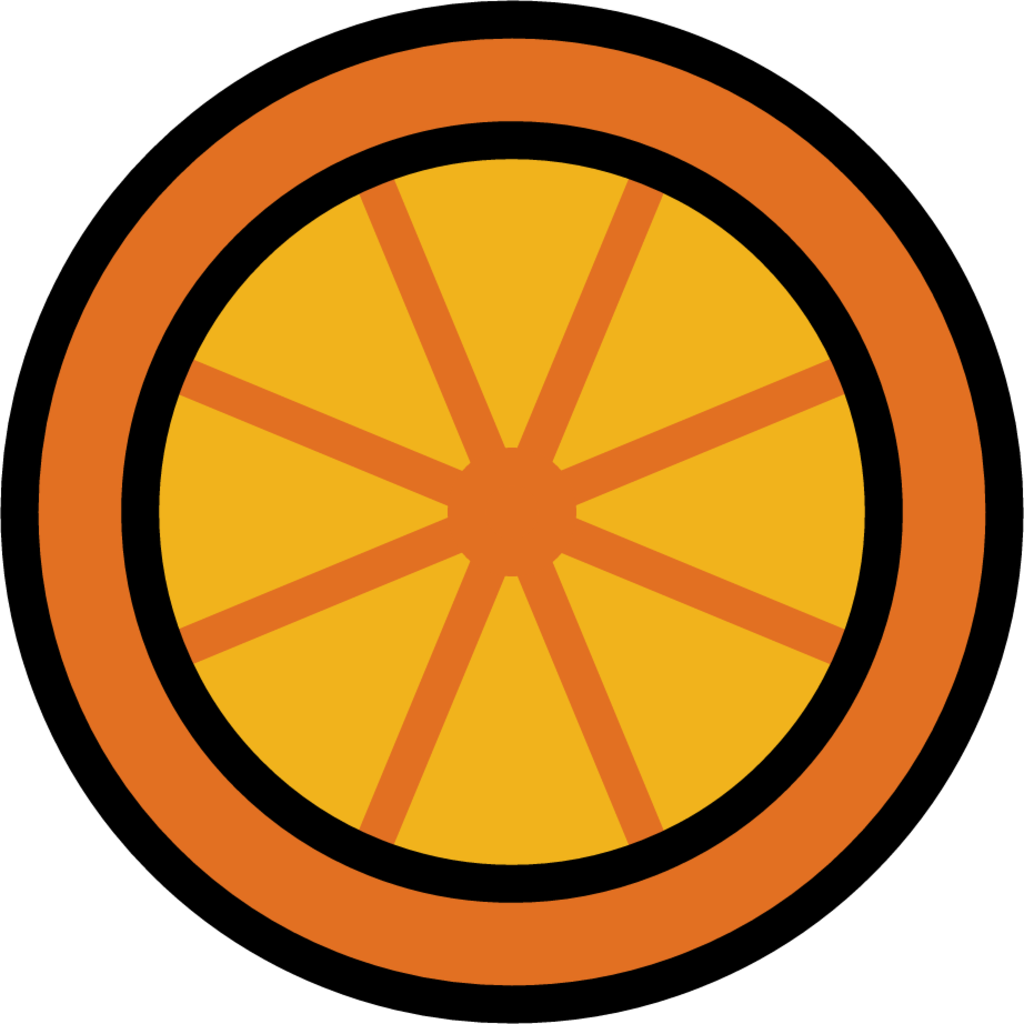 half orange fruit emoji
