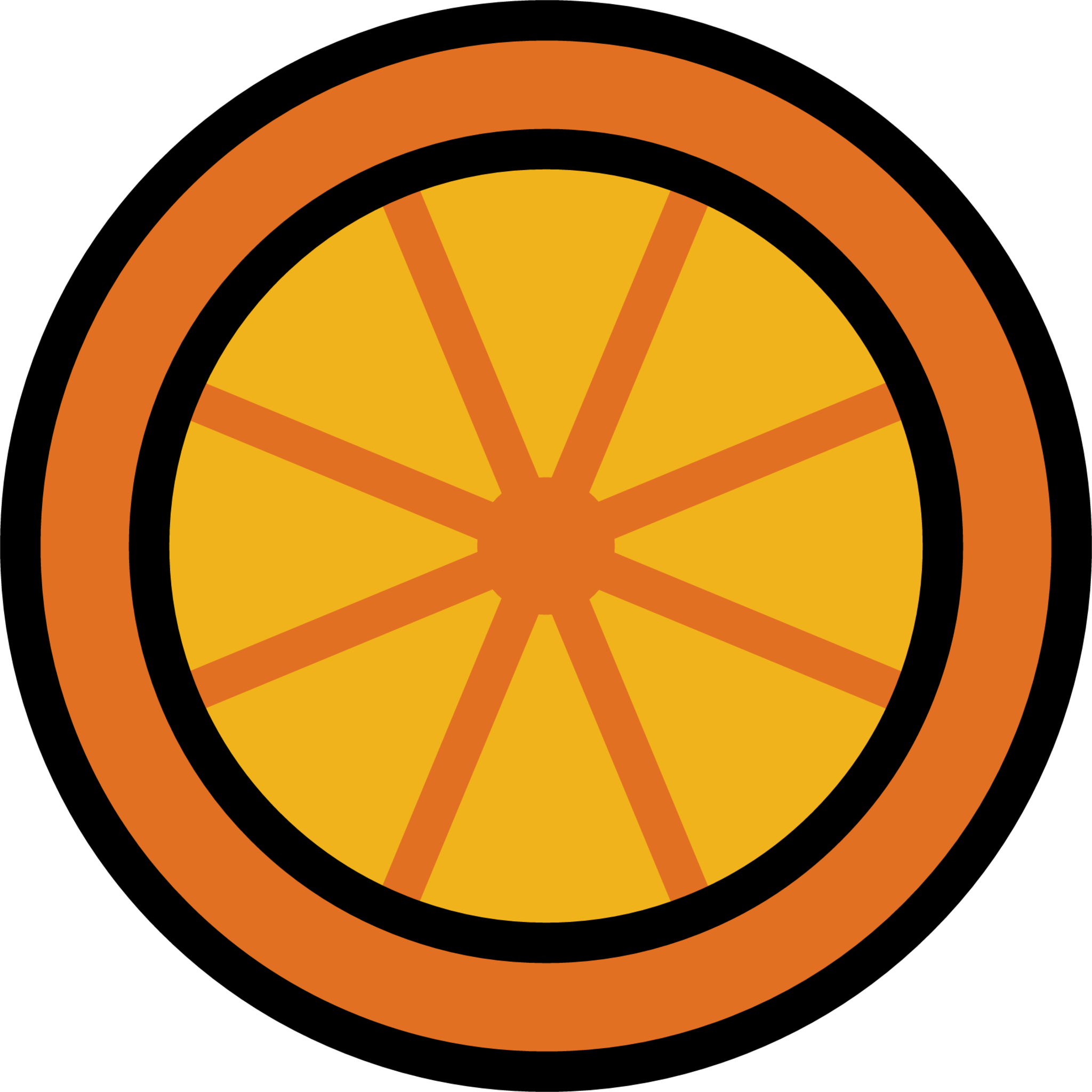 half orange fruit emoji