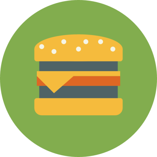 hamburger green food burger icon