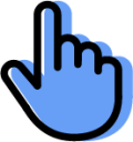 hand point open icon