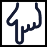 hand pointing down icon