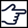hand pointing right icon