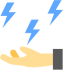 hand thunder icon