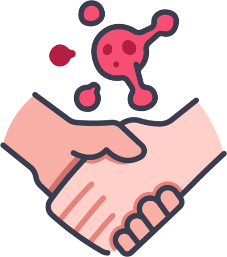 hand to hand virus icon