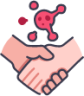 hand to hand virus icon