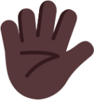 hand with fingers splayed dark emoji