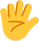hand with fingers splayed default emoji