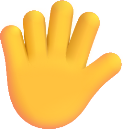hand with fingers splayed default emoji