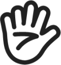 hand with fingers splayed emoji