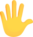 Hand with fingers splayed emoji emoji
