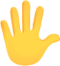 Hand with fingers splayed emoji emoji