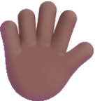 hand with fingers splayed medium dark emoji