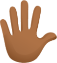 Hand with fingers splayed skin 4 emoji emoji