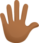 Hand with fingers splayed skin 4 emoji emoji