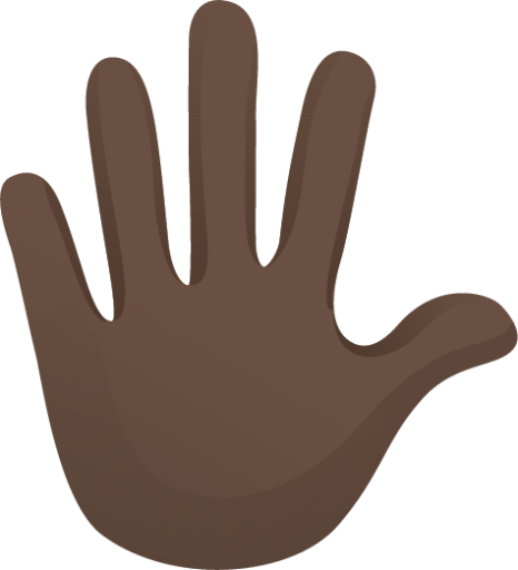 Hand with fingers splayed skin 5 emoji emoji