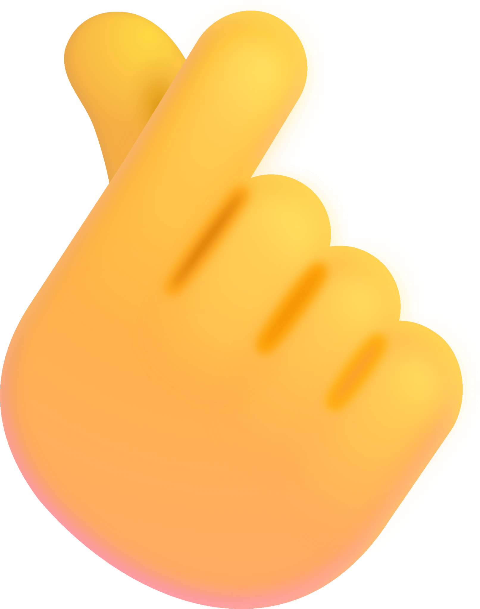 hand with index finger and thumb crossed default emoji