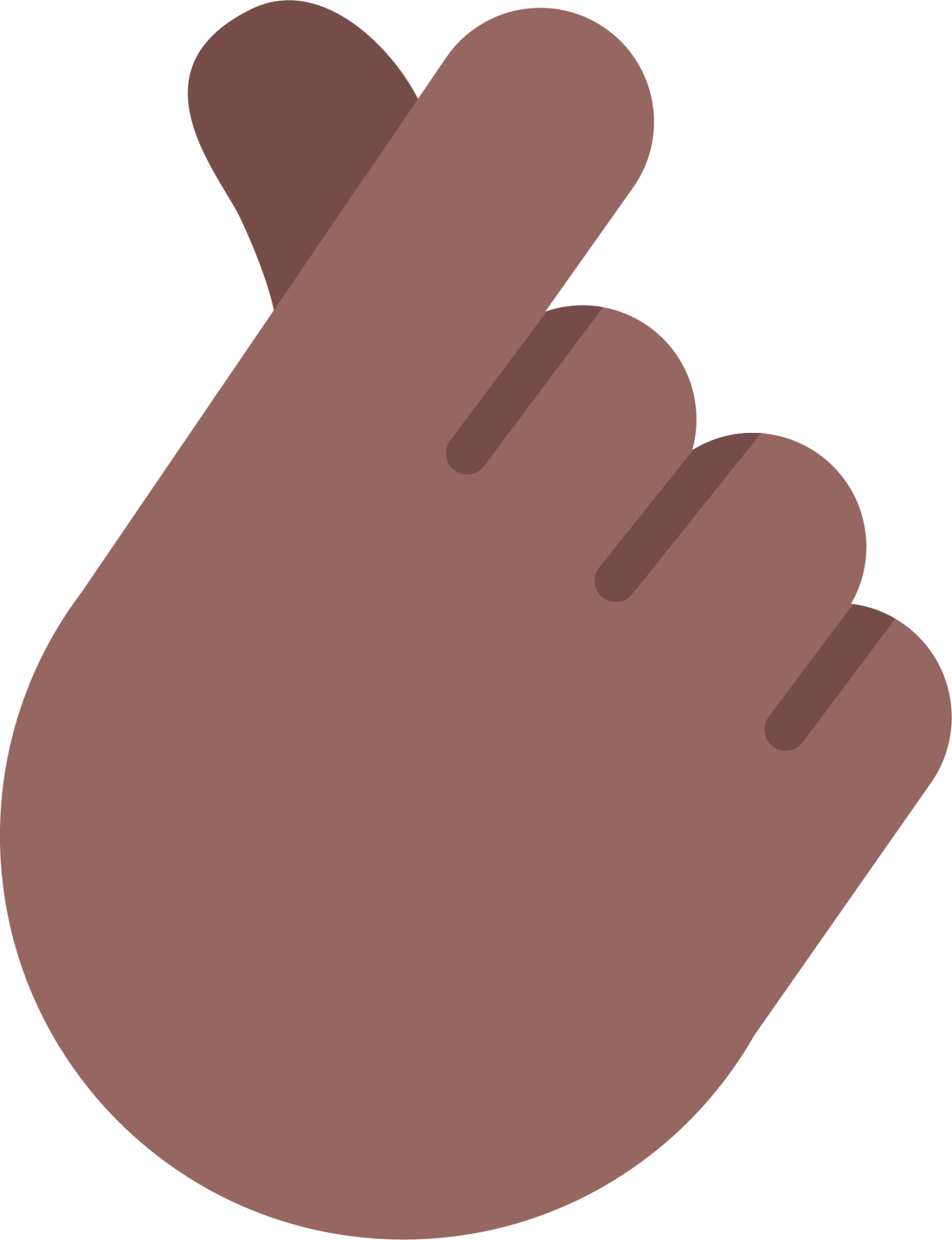 hand with index finger and thumb crossed medium dark emoji