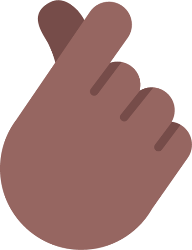 hand with index finger and thumb crossed medium dark emoji