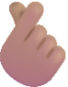 hand with index finger and thumb crossed medium emoji