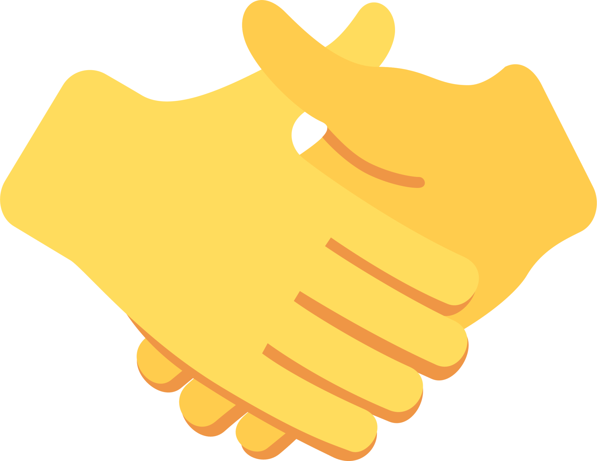 Premium PSD  Handshake emoji isolated