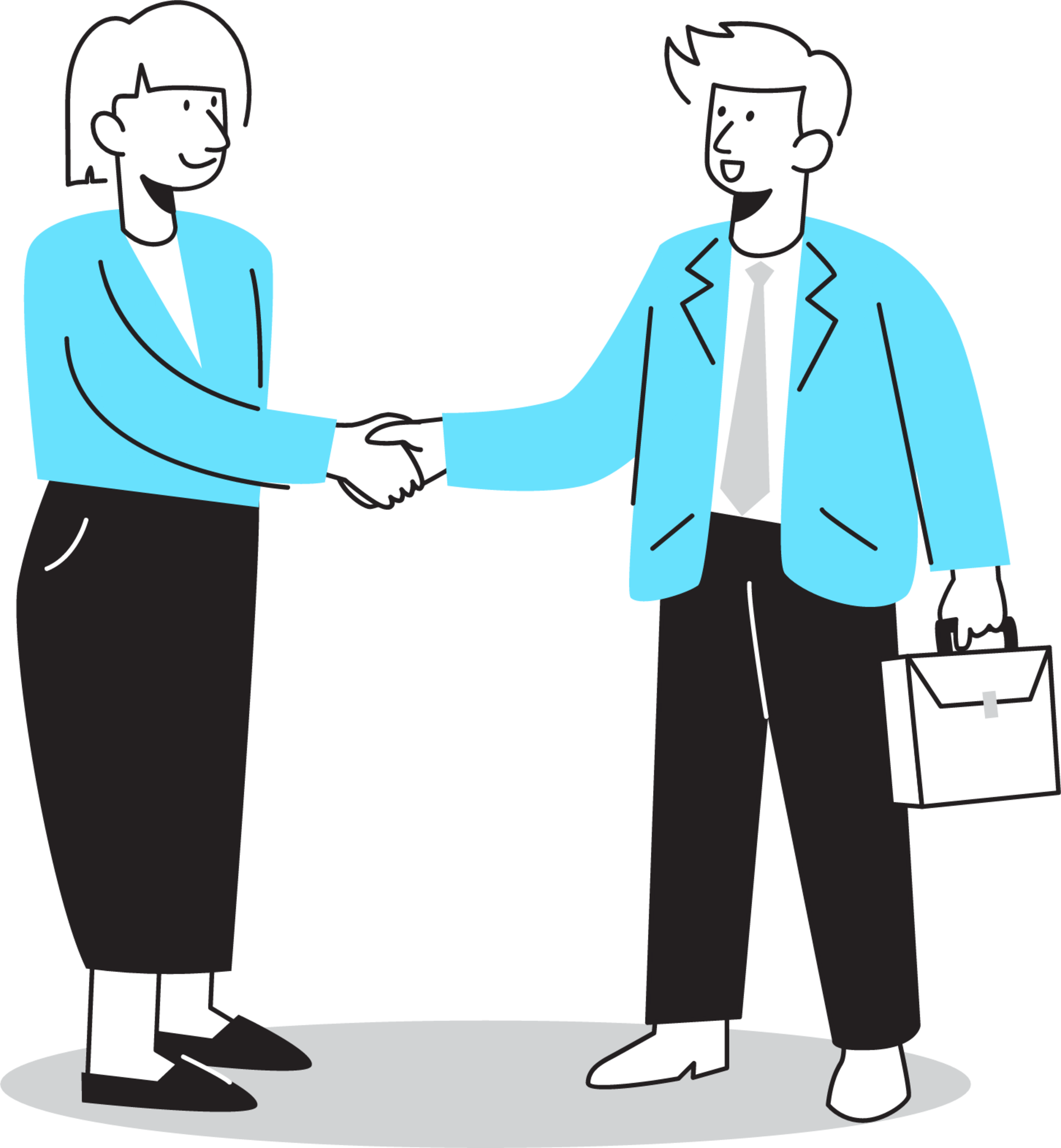 Handshake illustration