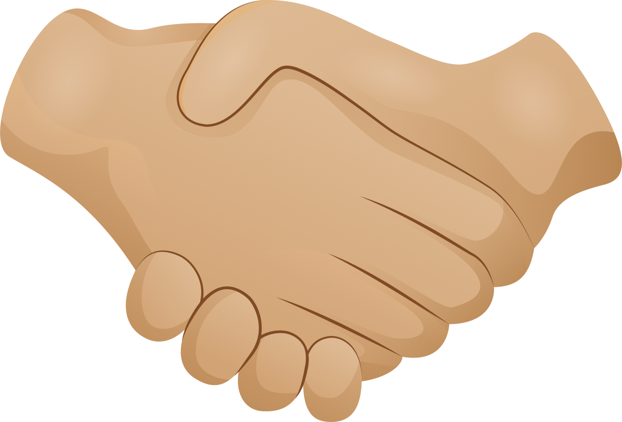Handshake Emoji 2 Hands Partnership Deal Stock Vector (Royalty