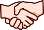 handshake (white) emoji