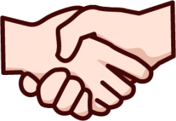 handshake (white) emoji