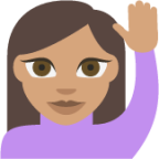 happy person raising one hand tone3 emoji