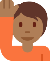 happy person raising one hand tone4 emoji