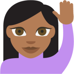 happy person raising one hand tone4 emoji