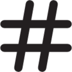 hash outline icon
