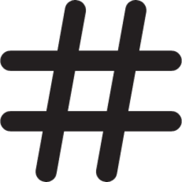 hash outline icon