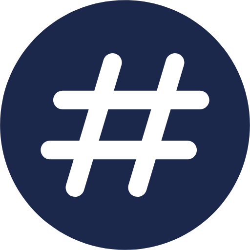 Hashtag Circle icon