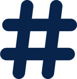 hashtag fill editor icon