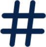 hashtag line editor icon